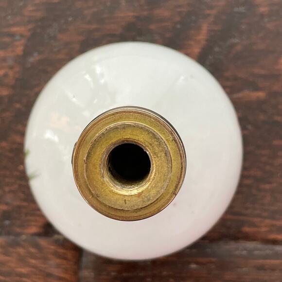 Vintage Porcelain Door Knob Floral Hand Painted? White with Flowers Single - Picture 3 of 16